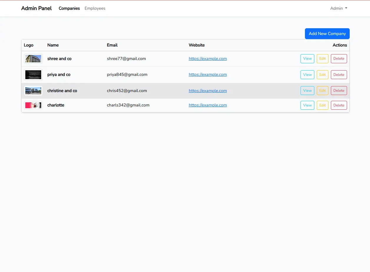 Corporate Admin Panel